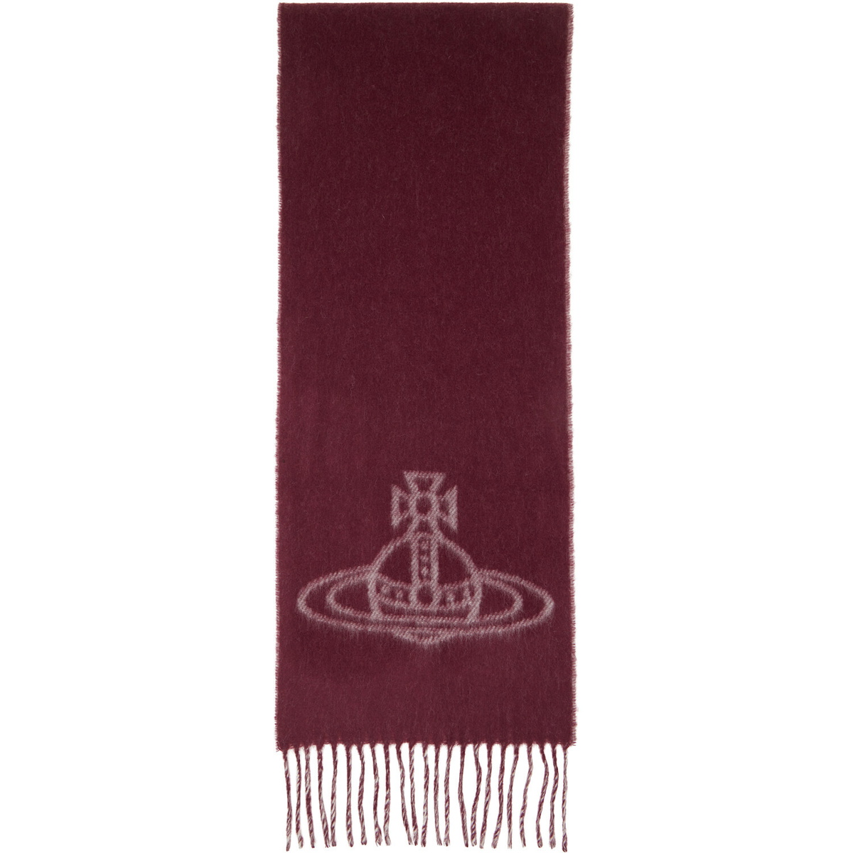 Vivienne Westwood Burgundy Double Face Scarf