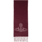 Vivienne Westwood Burgundy Double Face Scarf