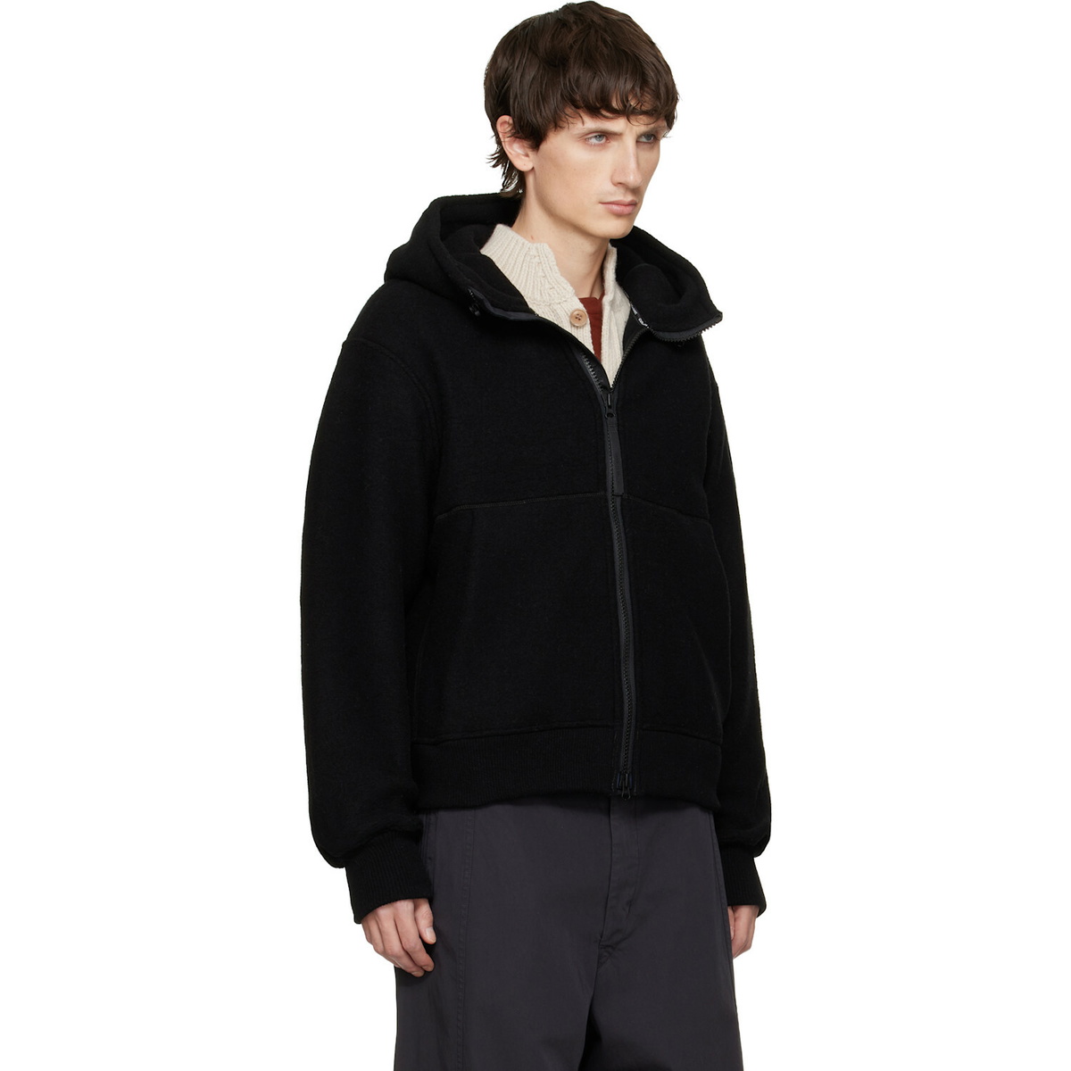 Canada Goose Black 'Black Label' Chilliwack Fleece Bomber Jacket