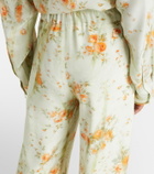 McQueen Floral wide-leg pants