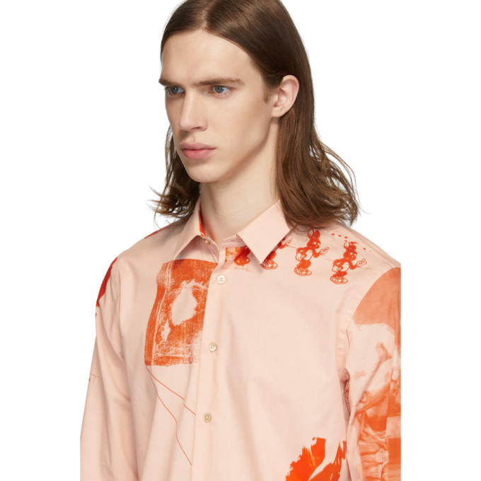 Paul Smith Pink Abstract Collage Shirt Paul Smith