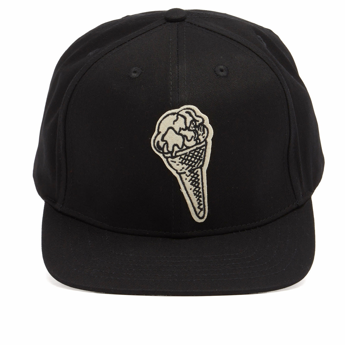 ICECREAM Men's Cone Felt Patch Cap in Black 