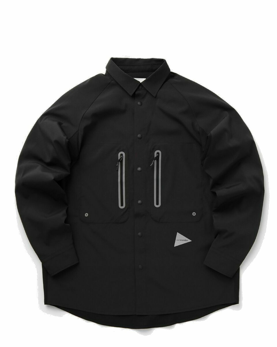 And Wander Tech Ls Shirt Black - Mens - Longsleeves