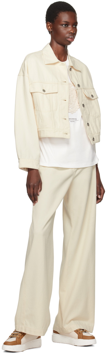 Weekend Max Mara White Crochet Appliqué T-Shirt Weekend Max Mara