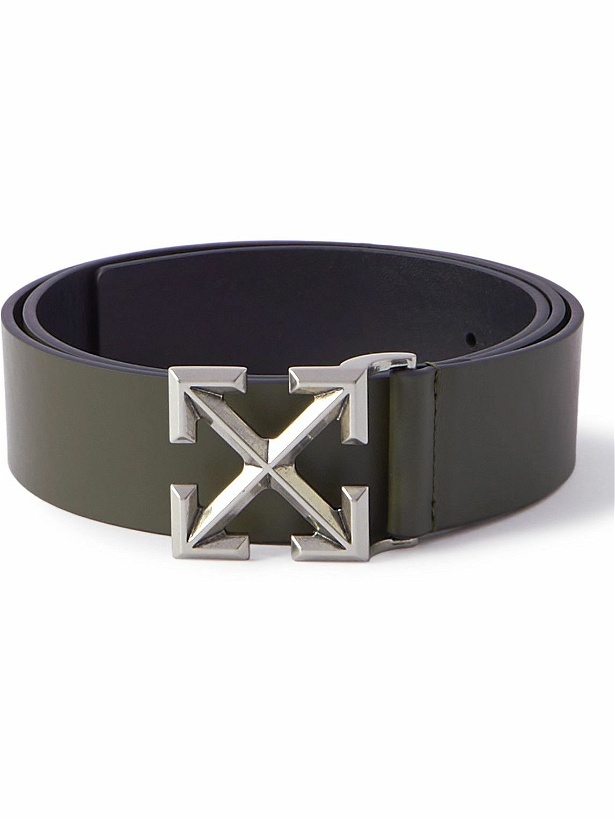 Photo: Off-White - Arrow 3cm Reversible Leather Belt - Brown
