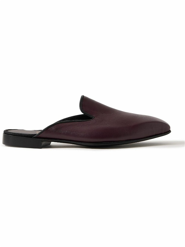 Photo: George Cleverley - Leather Backless Loafers - Purple