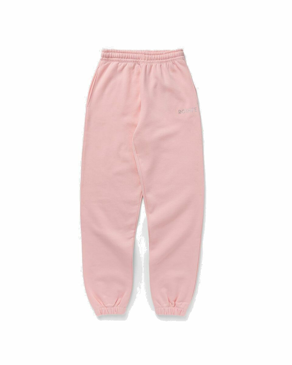 Photo: Rotate Birger Christensen Sweatpants Crystal Logo Pink - Womens - Sweatpants