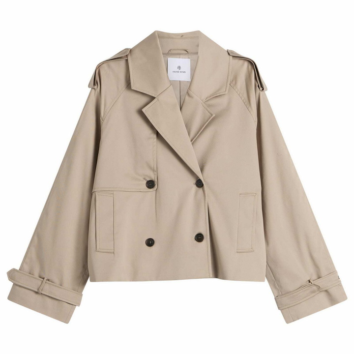 Photo: Anine Bing Women's Rickie Cropped Trench Coat in Beige