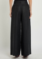 Faithfull The Brand Sofia Pleated Wide-leg Linen Trousers Black