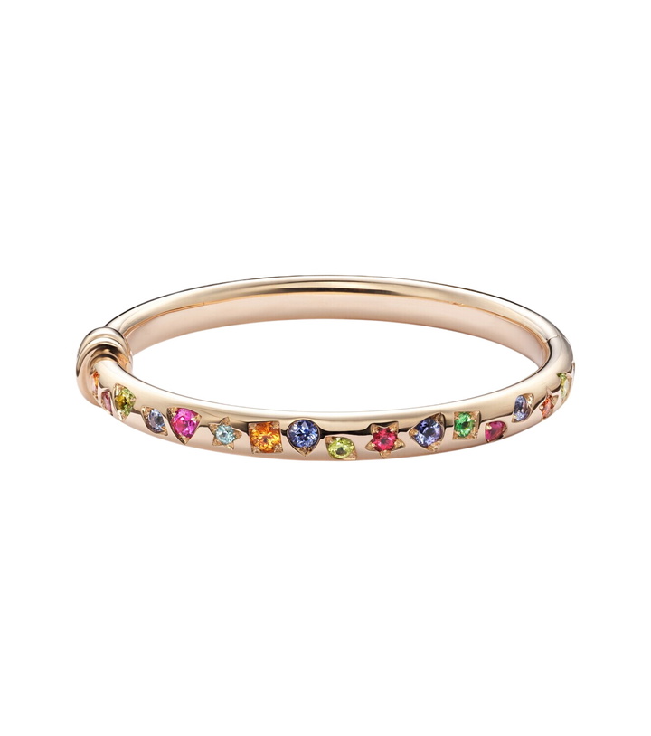 Photo: Pomellato Iconica 18kt rose gold bangle with gemstones