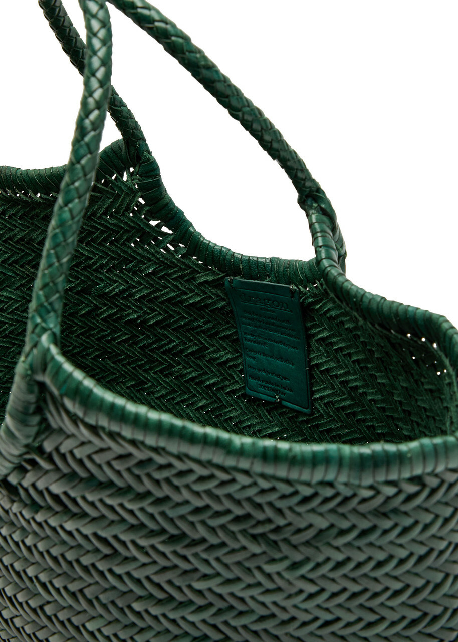 Dragon Diffusion Nantucket Big Woven Leather Tote bag - Green - One Size