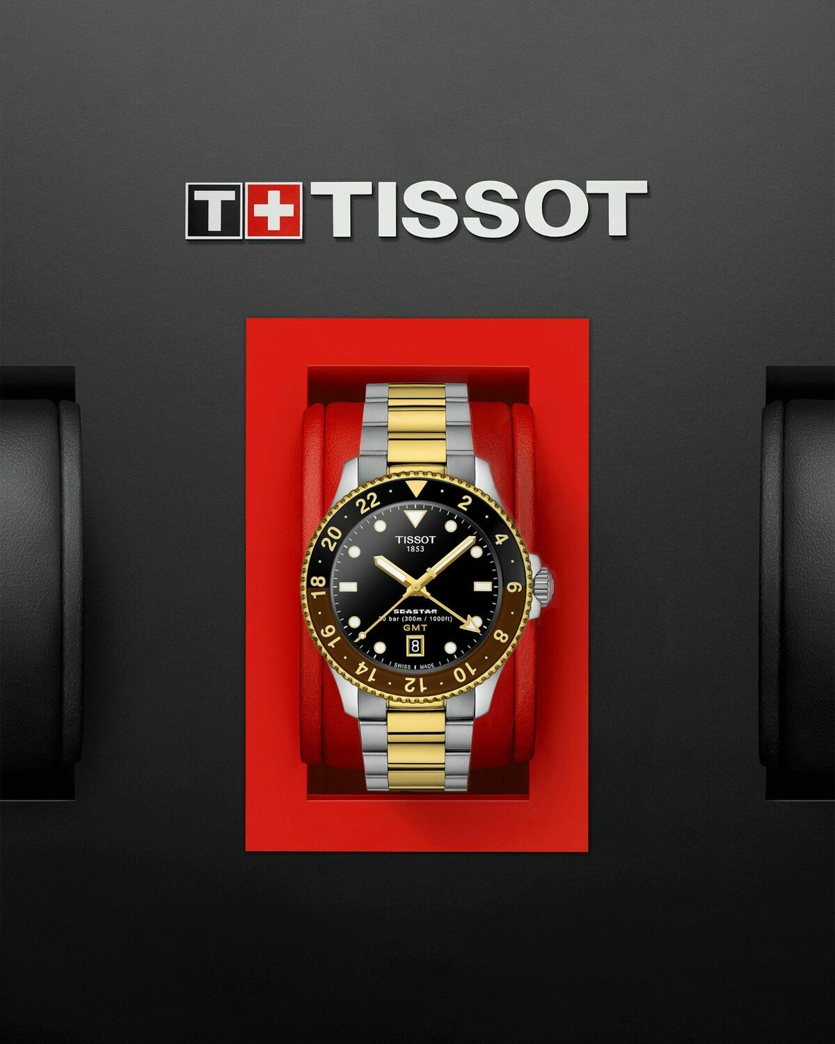 Tissot Seastar 1000 Quarz Gmt Gold/Grey Watches Tissot
