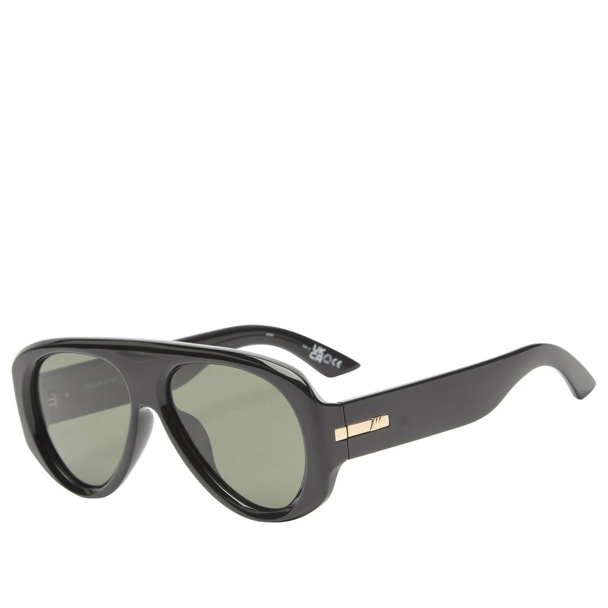 Le Specs Women's Dream Boat Sunglasses in Black/Khaki Mono Polarized 