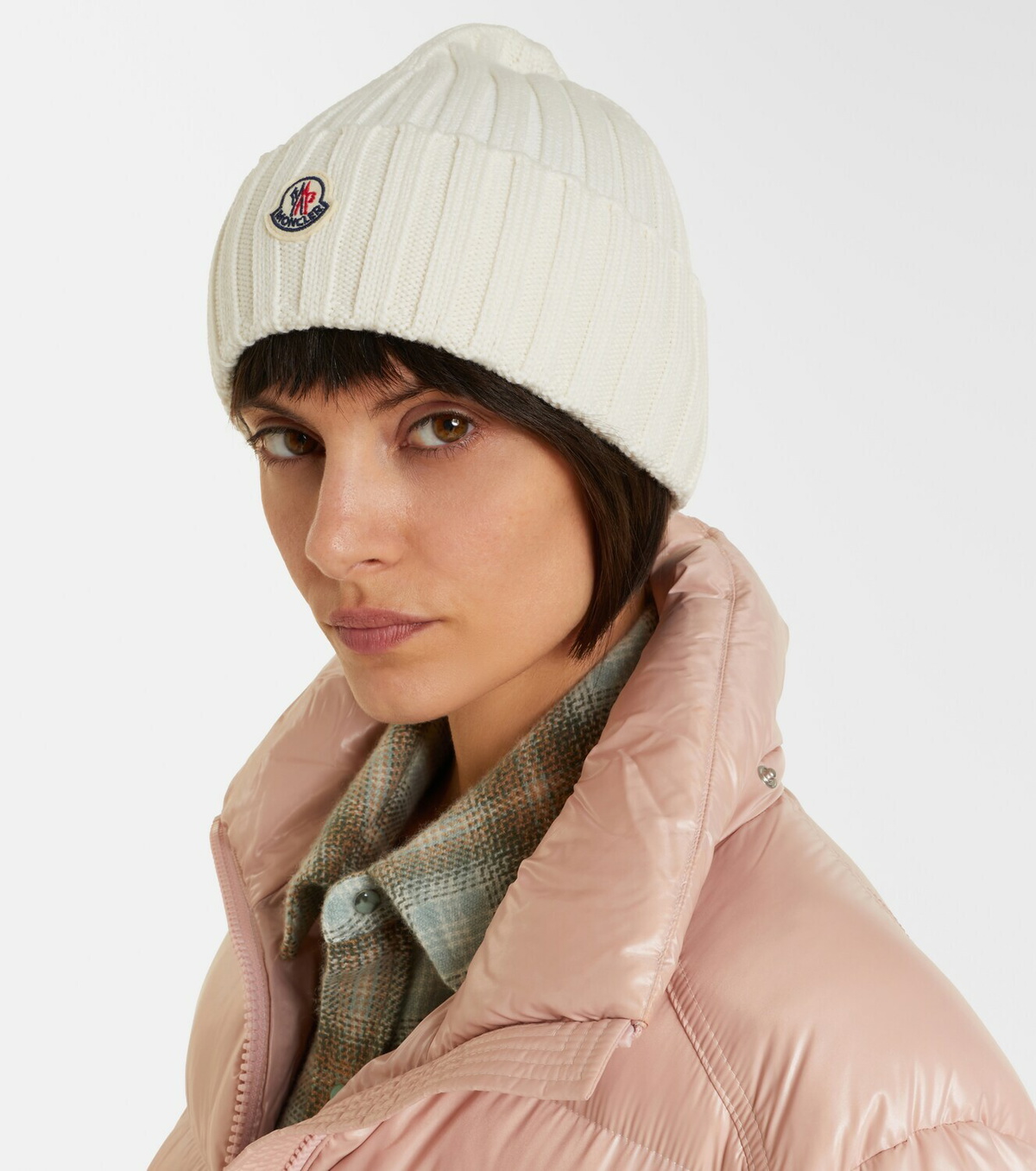 Moncler Logo virgin wool beanie