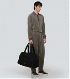Giorgio Armani Leather-trimmed duffel bag