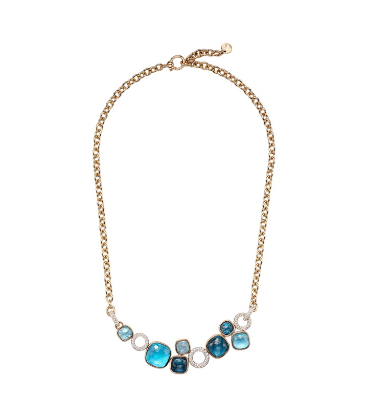 Photo: Pomellato Nudo 18kt white and rose gold necklace with topaz and diamonds