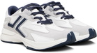 Lanvin White & Navy JLA Mesh Sneakers