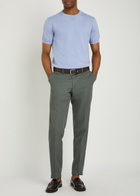 Lardini Cotton and Silk-blend Trousers Grey