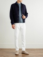 Eleventy - Straight-Leg Pleated Cotton-Blend Twill Trousers - White