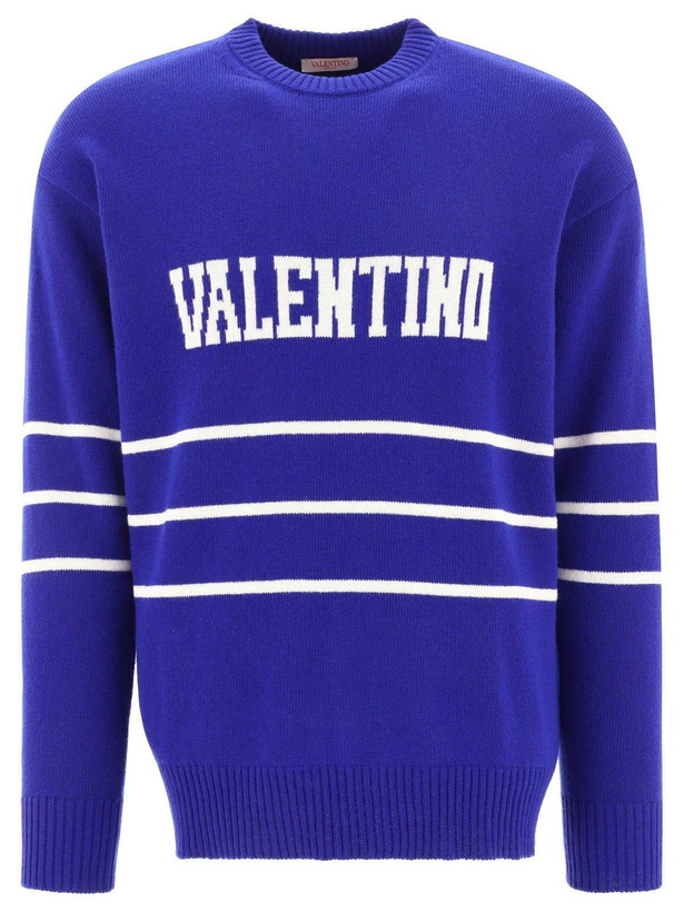 Photo: Valentino Garavani Logo Intarsia Long-sleeved Jumper