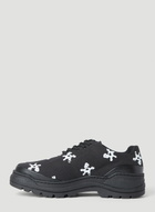Phileo Basalt White Flower Lace-Ups