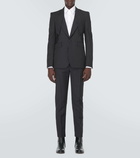 Alexander McQueen Pinstripe wool and mohair suit jacket