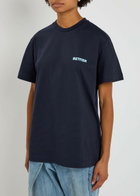 Bettter Bettter Logo-print Cotton T-shirt Navy