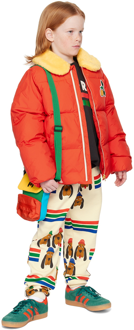 Mini Rodini Kids Red Lemons Puffer Jacket