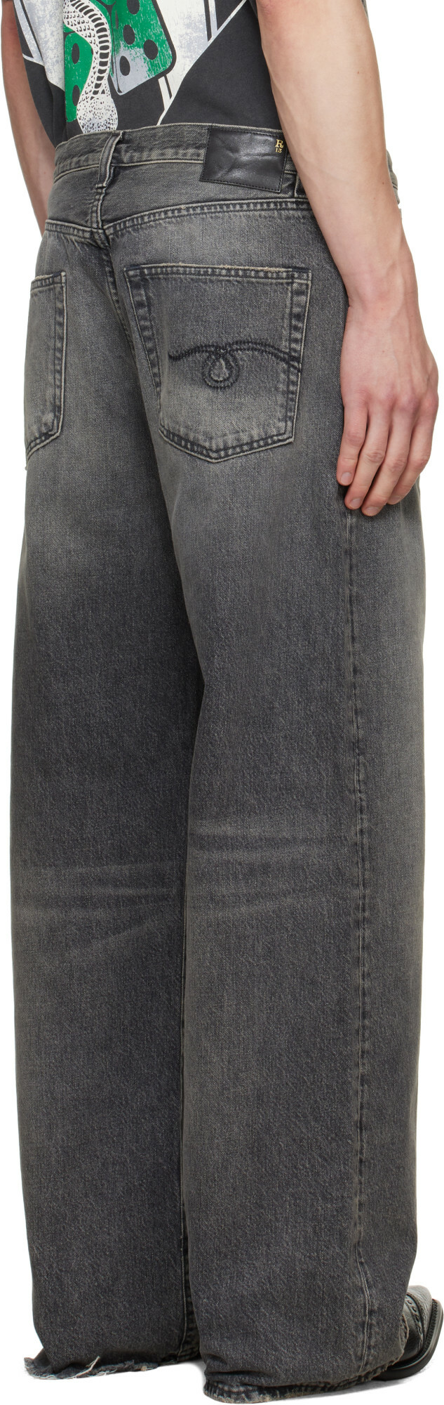 R13 Gray D'Arcy Loose Jeans