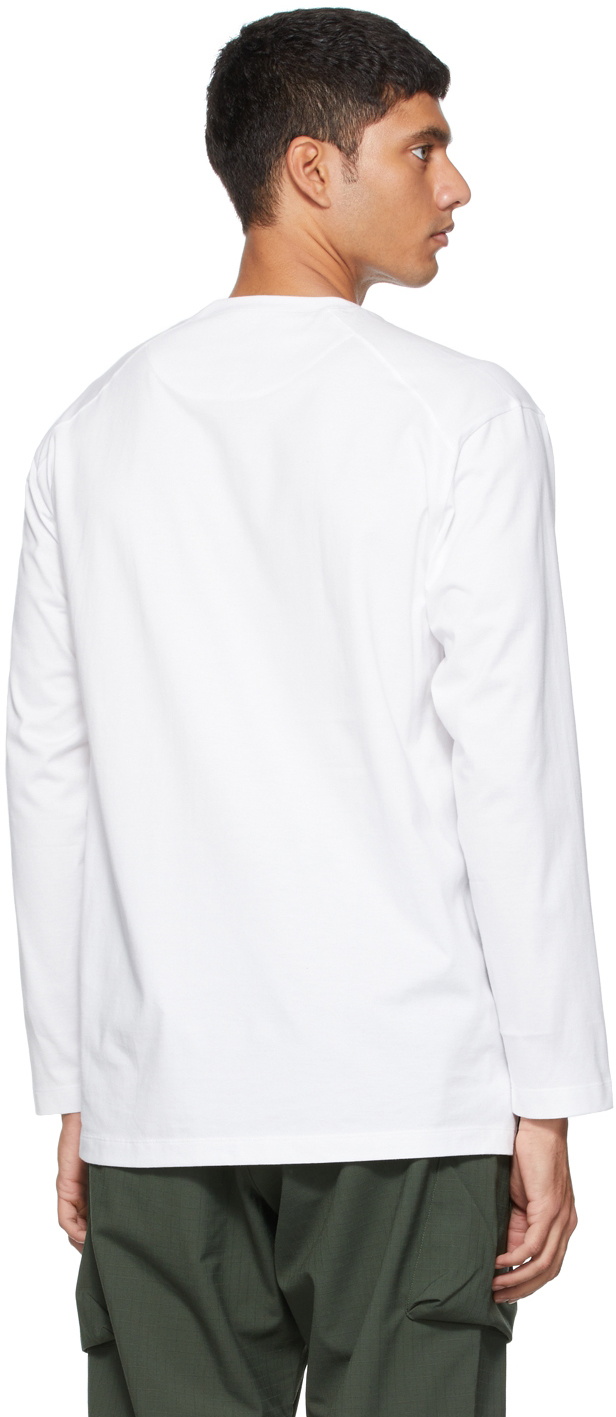 Y-3 White Classic Logo Long Sleeve T-Shirt Y-3