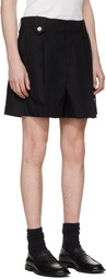 Simone Rocha Black Tailored Belt Loop Shorts