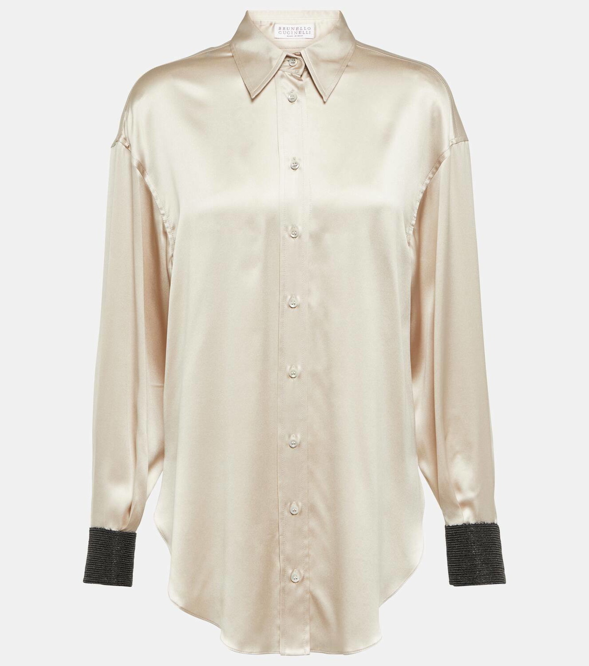 Brunello Cucinelli Bicolor Silk Shirt
