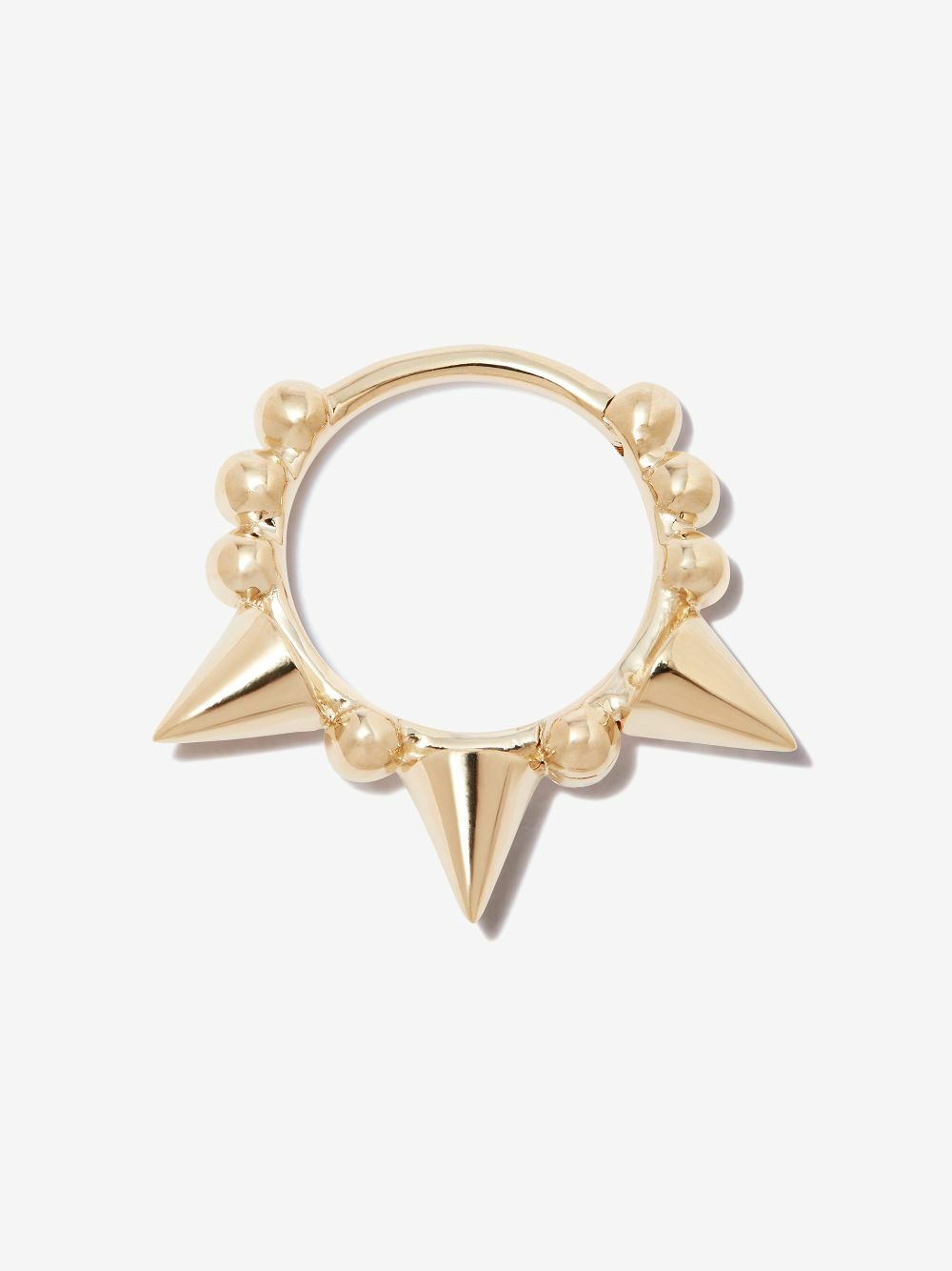 MARIA TASH 18K Yellow Gold Triple Spike Hoop Earring