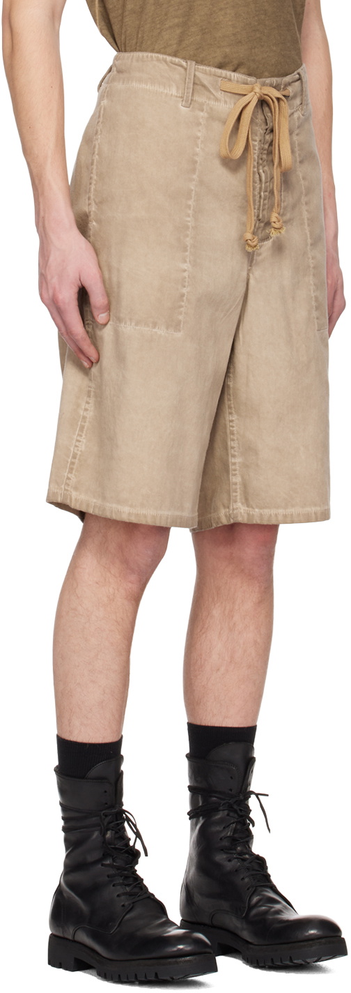 UMA WANG Tan Joe Denim Shorts