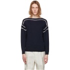 Giorgio Armani Navy Wool and Silk Sweater