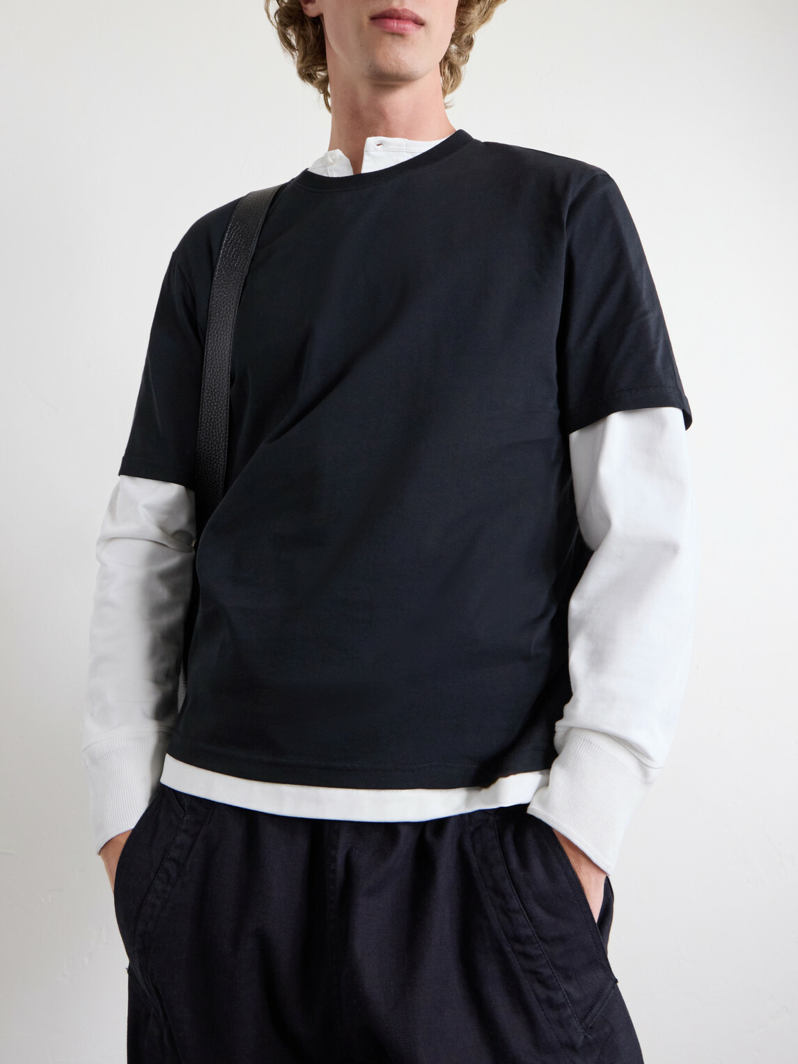 Studio Nicholson - Bric Cotton-Jersey T-Shirt - Black