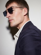 Oliver Peoples - Jil Sander Edition 2 Aviator-Style Silver-Tone Metal Sunglasses