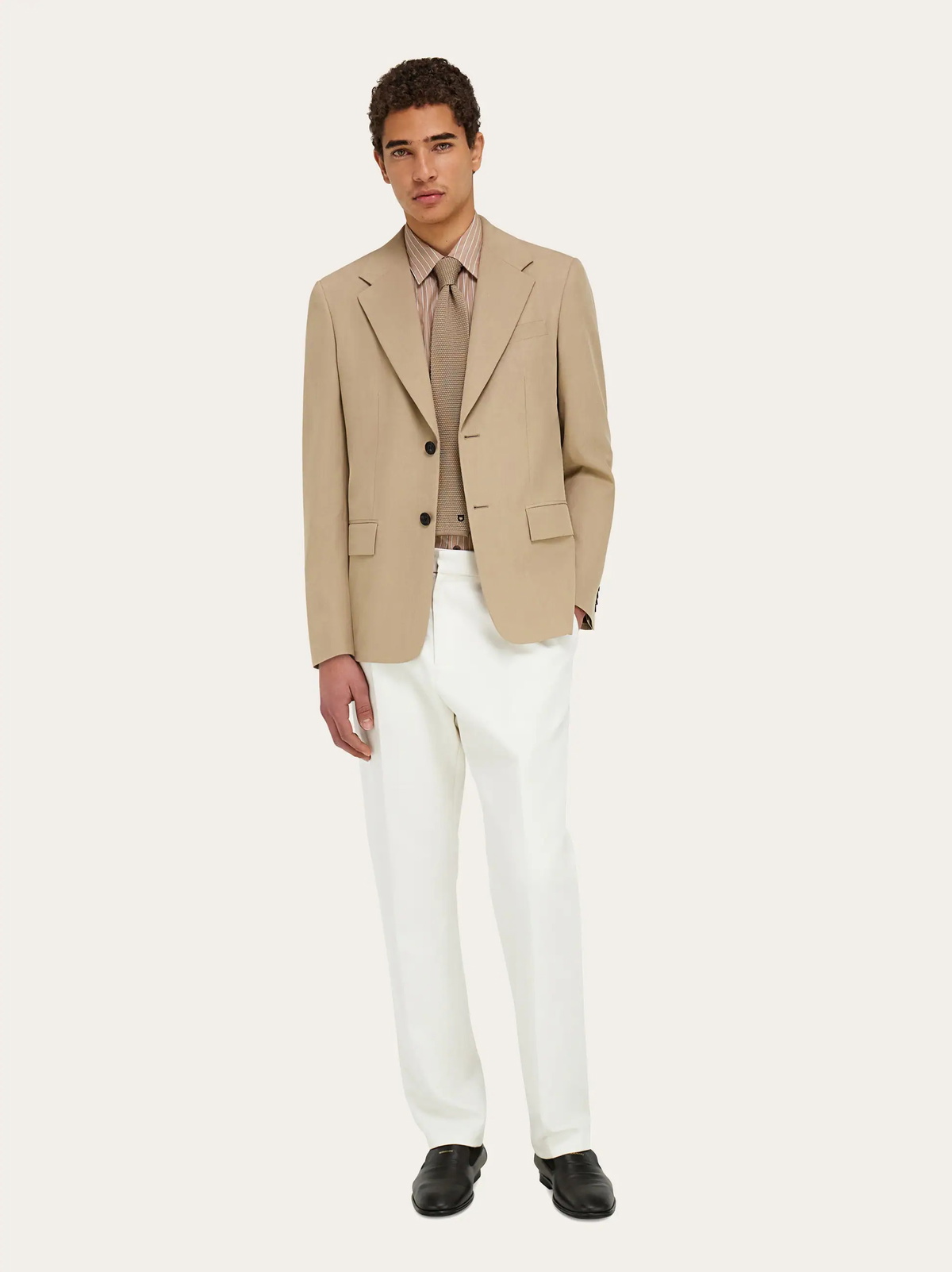 Ferragamo Mens Single breasted blazer in Beige
