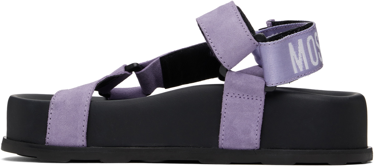 Moschino Purple & Black Sporty Sandals
