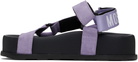 Moschino Purple & Black Sporty Sandals