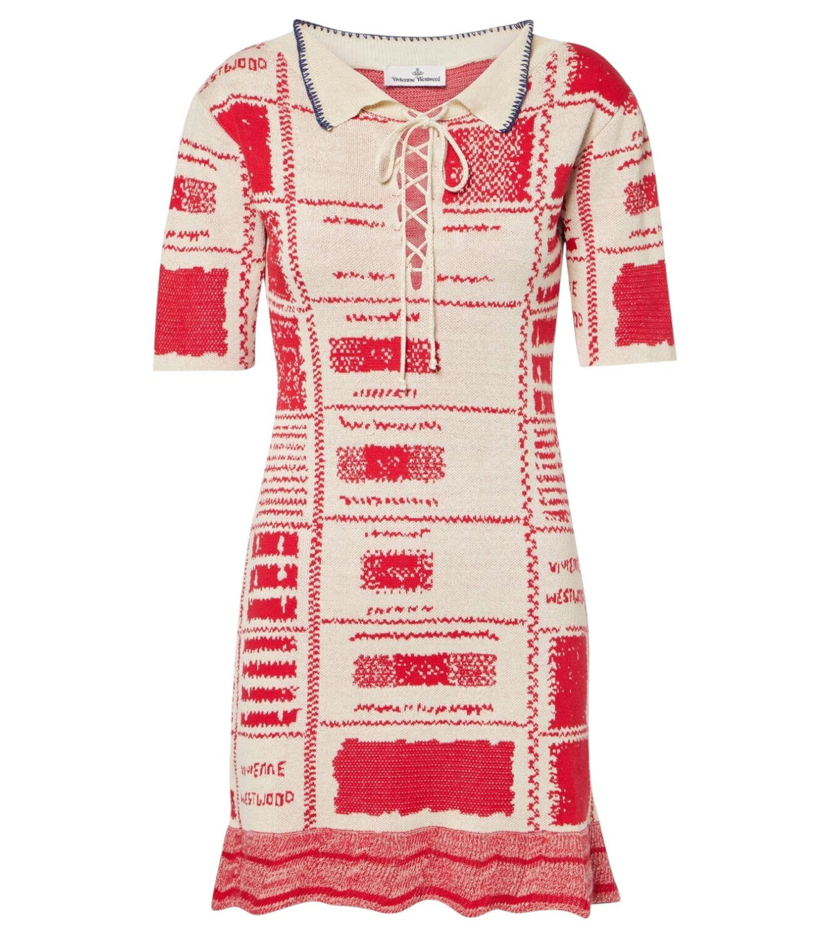 【Vivienne Westwood】Hebo Orb コットンジャージー ミニドレス Hebo Orb cotton jersey minidress in red - Vivienne Westwood