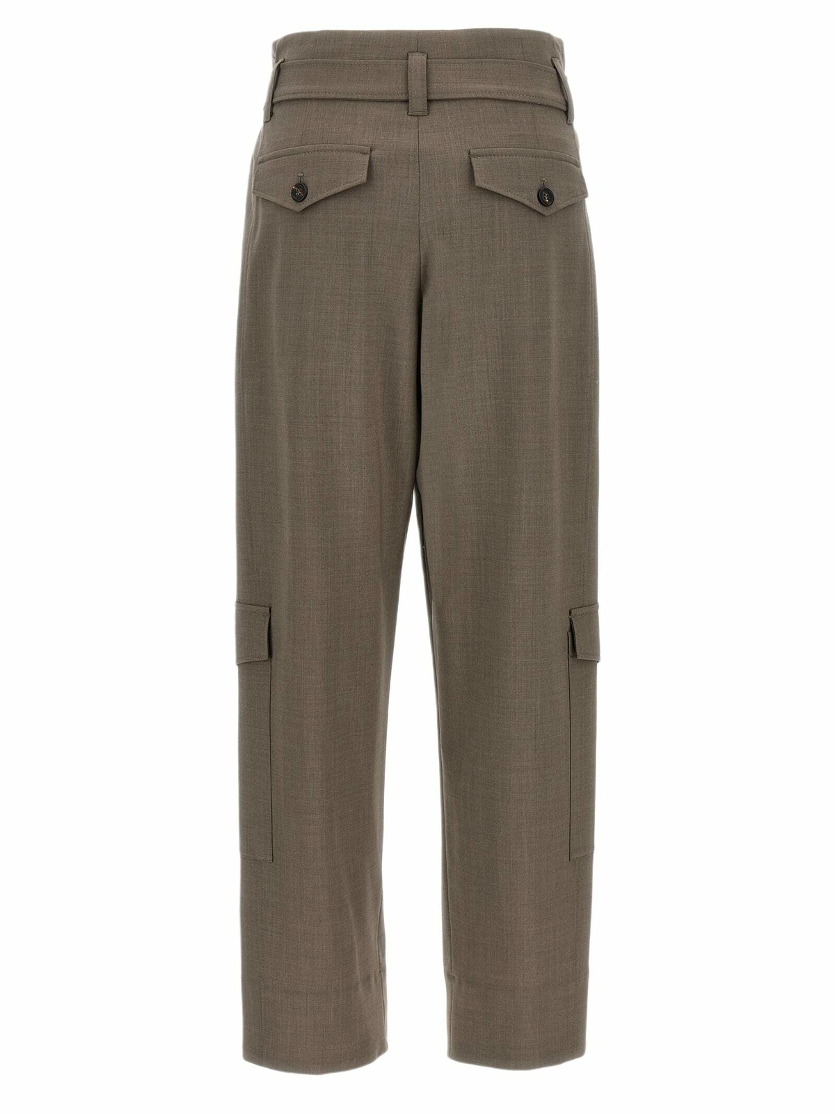 Pantalon Cargo Brunello Cucinelli 100% Cuir Bronze Métallisé - Taille US 4 (IT 40) - Neuf Avec Étiquette