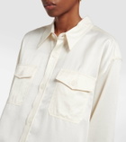 Ami Paris Cupro and wool-blend overshirt