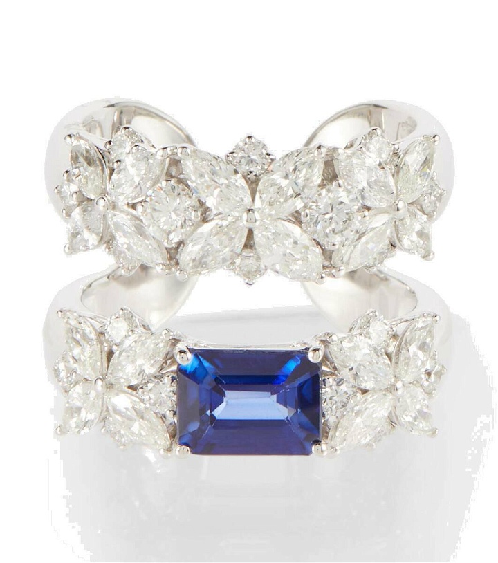 Photo: Yeprem 18kt white gold ring with sapphire and diamonds