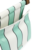 Jacquemus La Pochette Rond Carre Striped Canvas Clutch - White - One Size