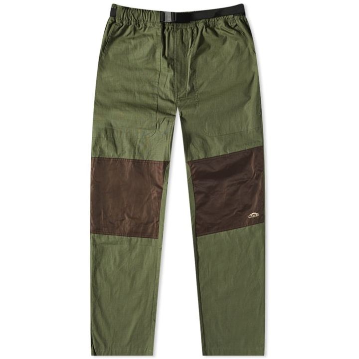 Photo: Checks Downtown Men's Panelled Climbing Pant in Olive And Black