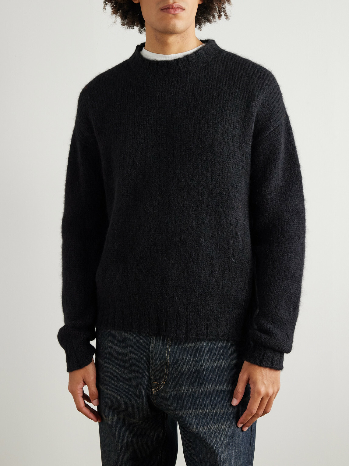 Monitaly - Alpaguan Alpaca-Blend Sweater - Black