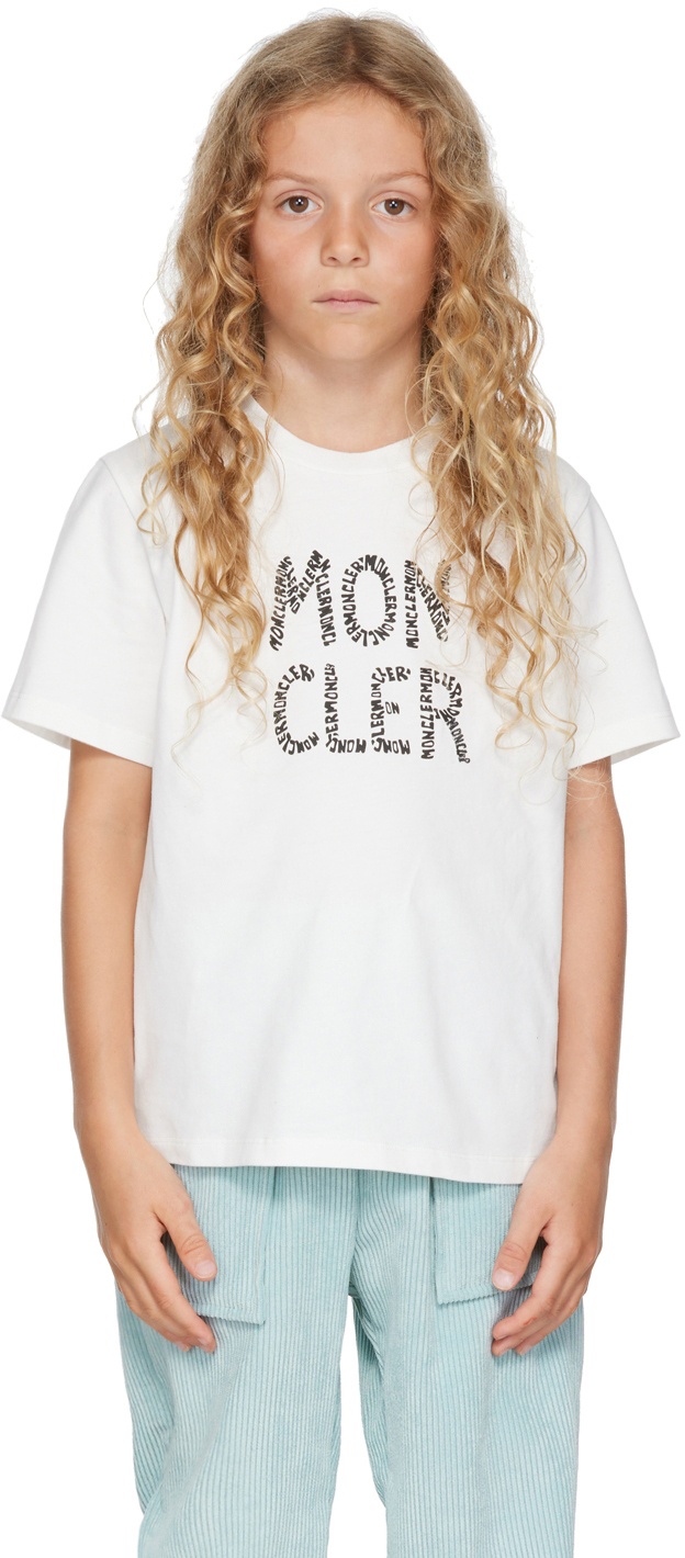 Moncler Enfant Kids White Logo T-Shirt Moncler Enfant