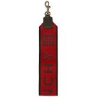 Givenchy Red and Black Large 4G Logo Keychain