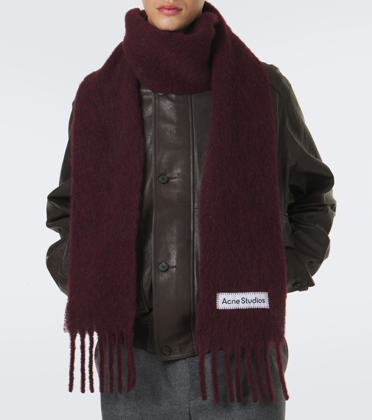 Acne Studios Alpaca, wool, and mohair-blend scarf